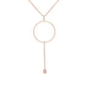 0.07ct 14k Rose Gold Diamond Pendant