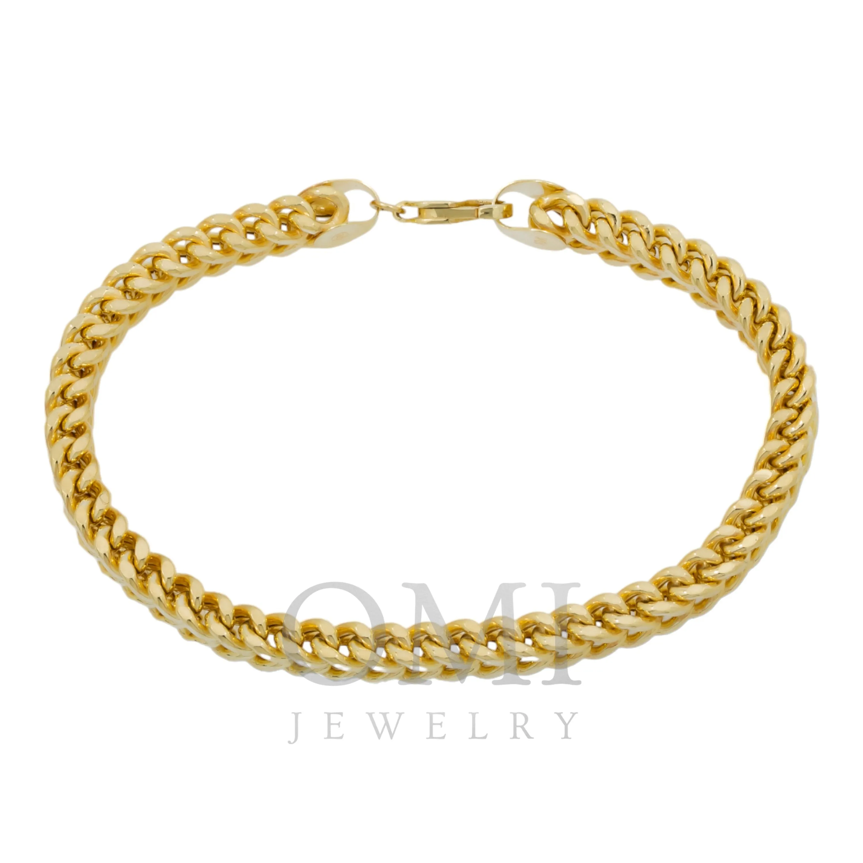 10K GOLD HOLLOW FRANCO BRACELET