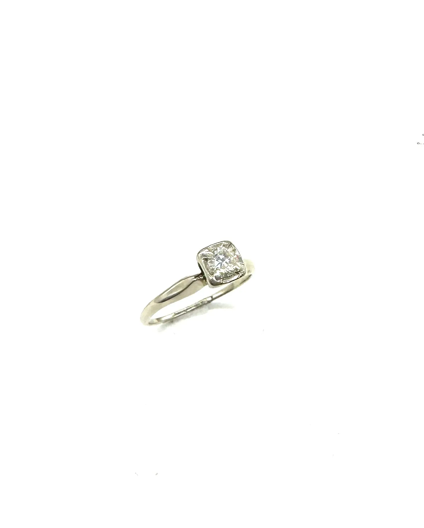 1/3 CTW Framed Diamond Solitaire Ring