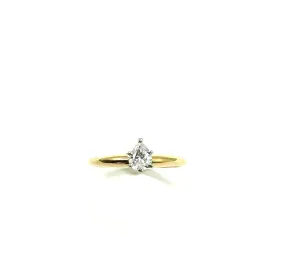 1/3 Ctw Pear Shaped Diamond Engagement