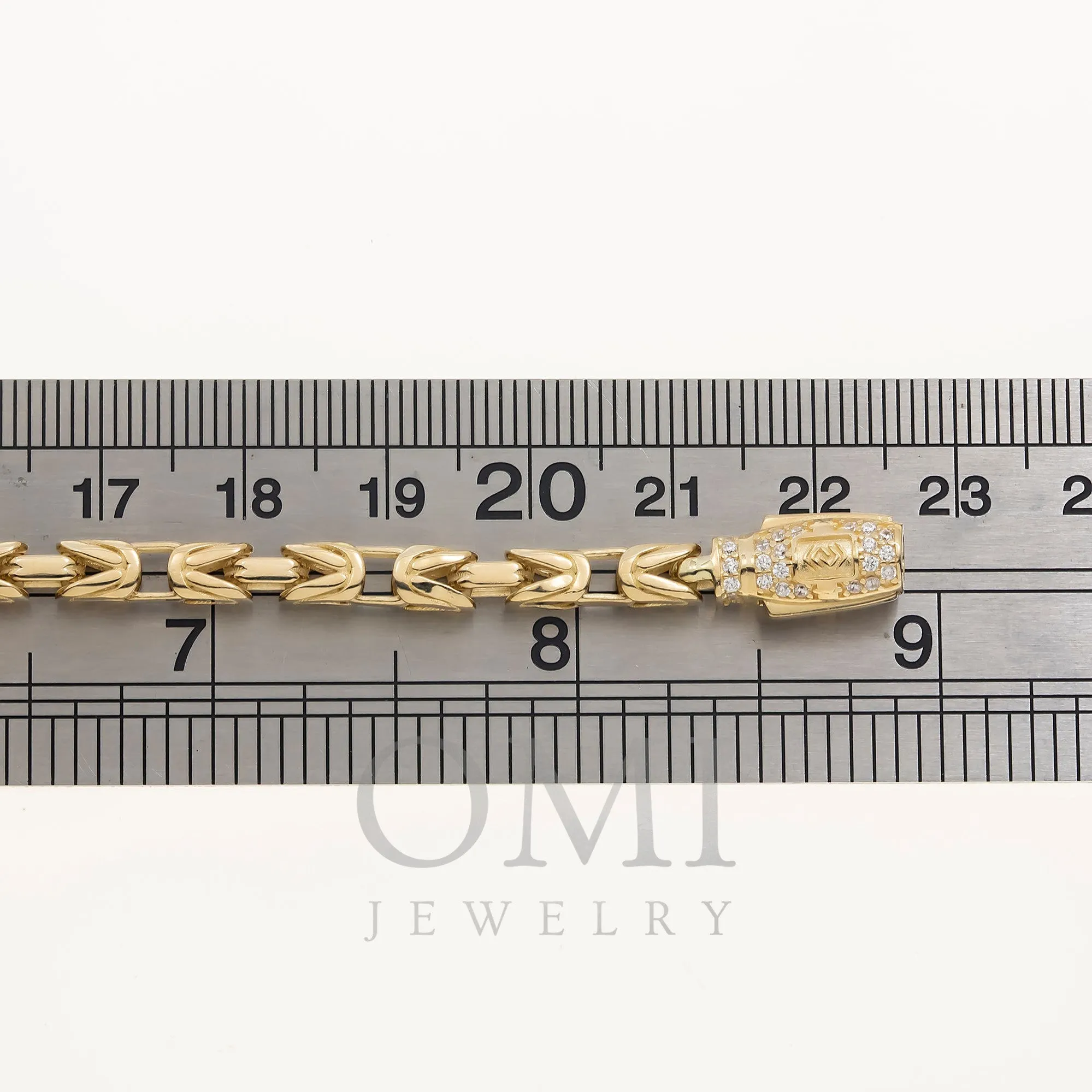 14K SOLID GOLD 3MM BYZANTINE CHAIN BRACELET