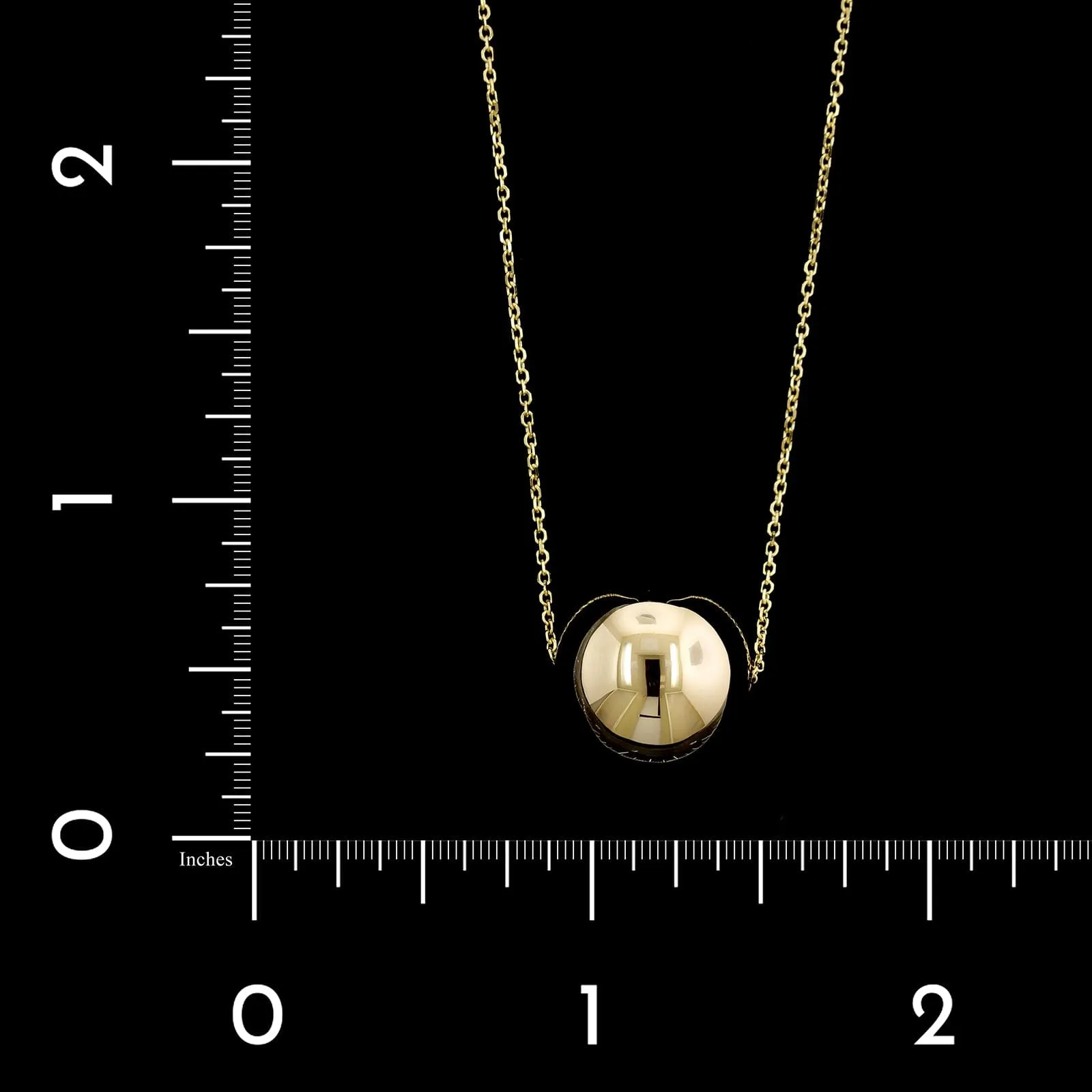 14K Yellow Gold Estate Ball Bead Necklace