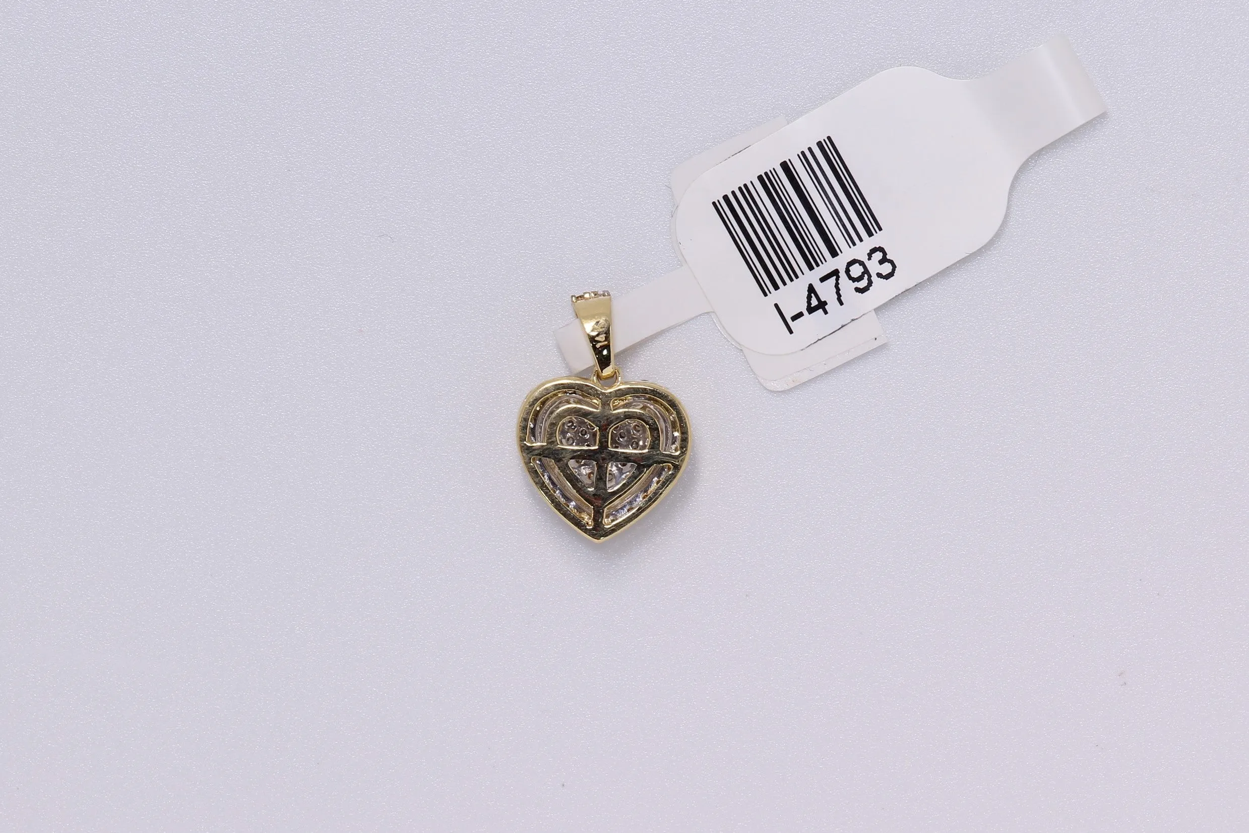 14k Yellow Gold Heart Pendant .49Ctw