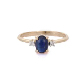 14K Yellow Gold Sapphire Ring