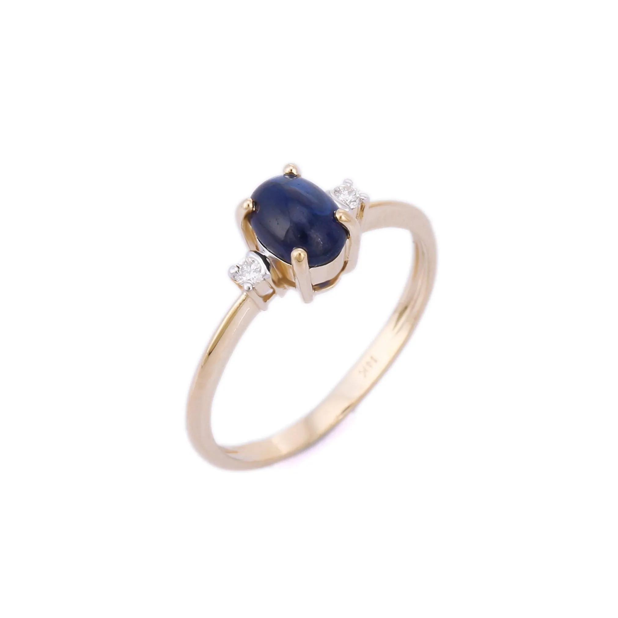 14K Yellow Gold Sapphire Ring