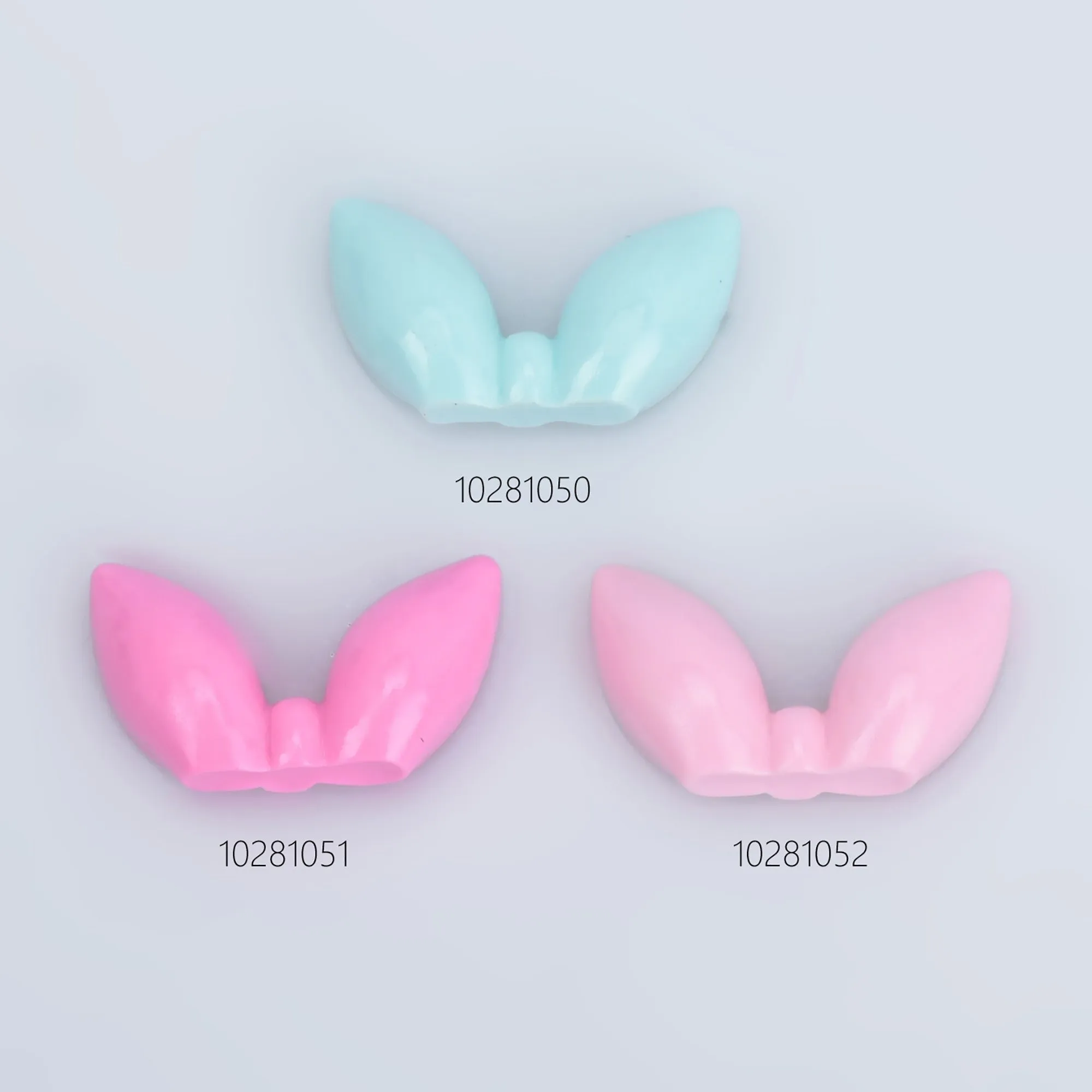 16*26mm Resin Cabochons bunny ears shape Flatback Kawaii cabochon Hair Bow Center Crafts Making Embellishments 20pcs 102810