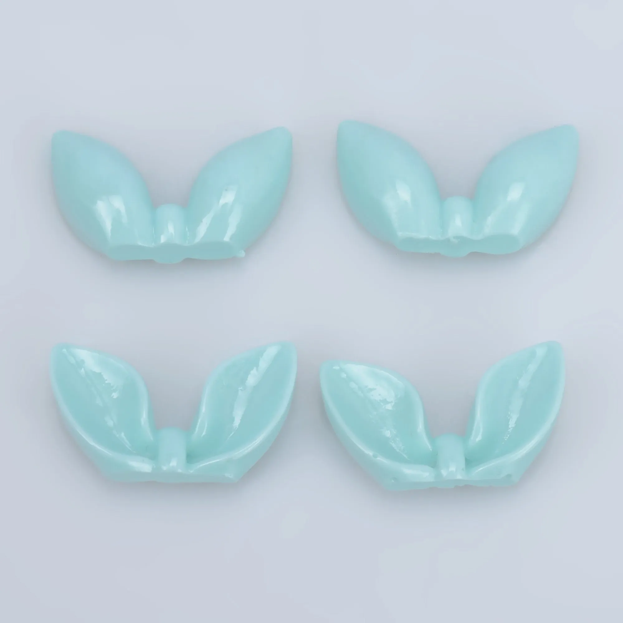 16*26mm Resin Cabochons bunny ears shape Flatback Kawaii cabochon Hair Bow Center Crafts Making Embellishments 20pcs 102810