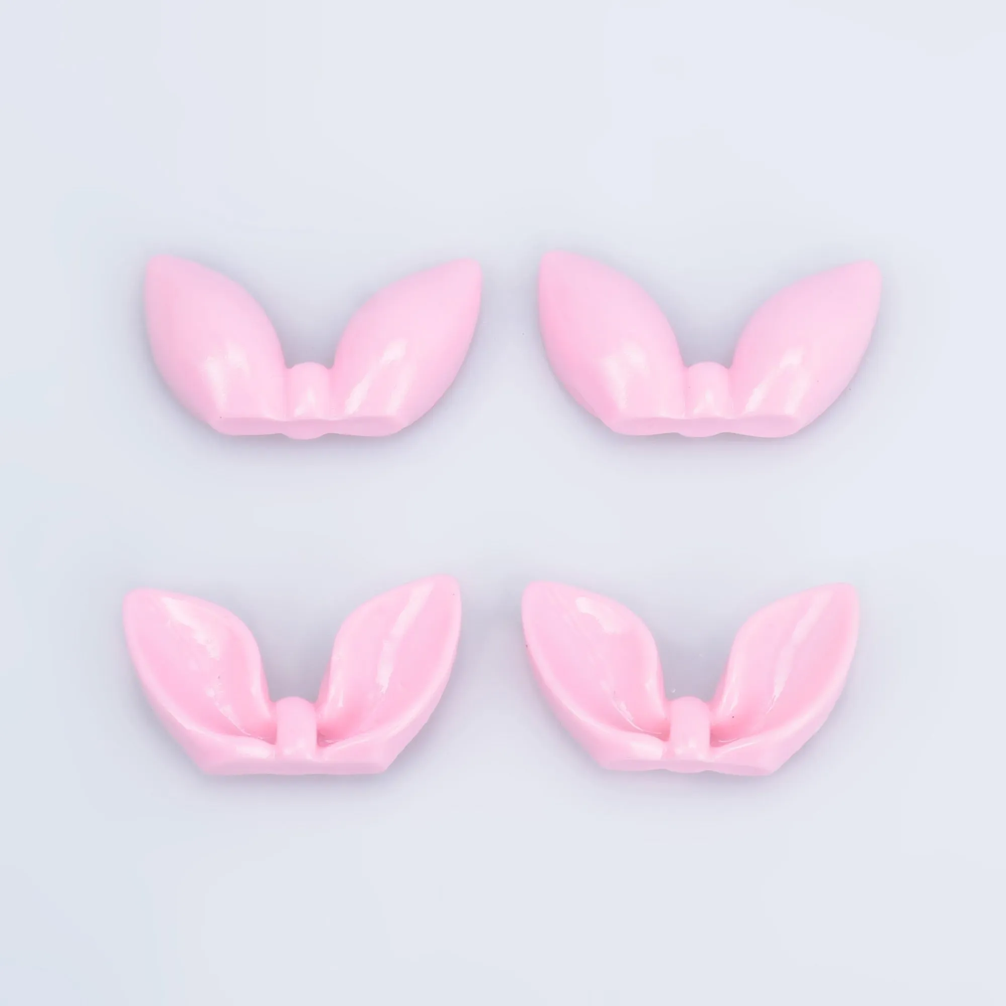 16*26mm Resin Cabochons bunny ears shape Flatback Kawaii cabochon Hair Bow Center Crafts Making Embellishments 20pcs 102810