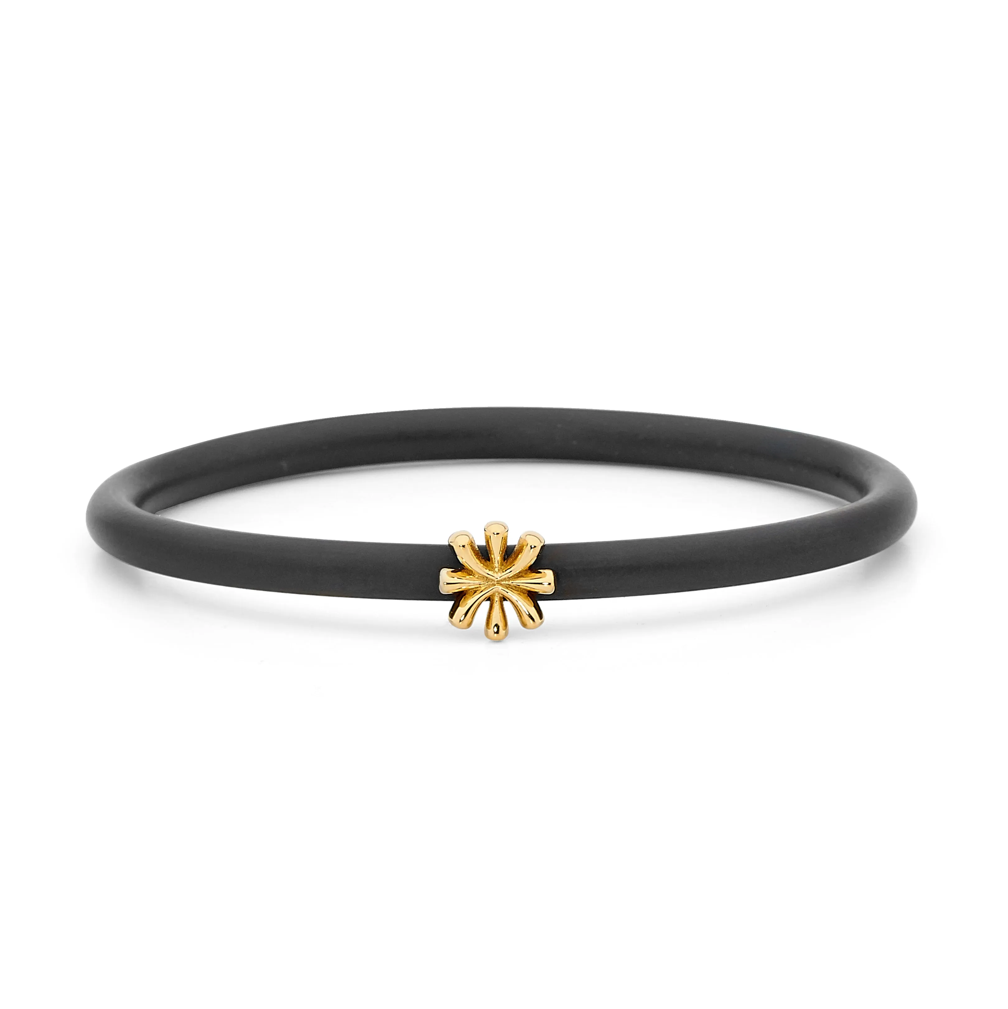 18ct Gold Flower Bangle