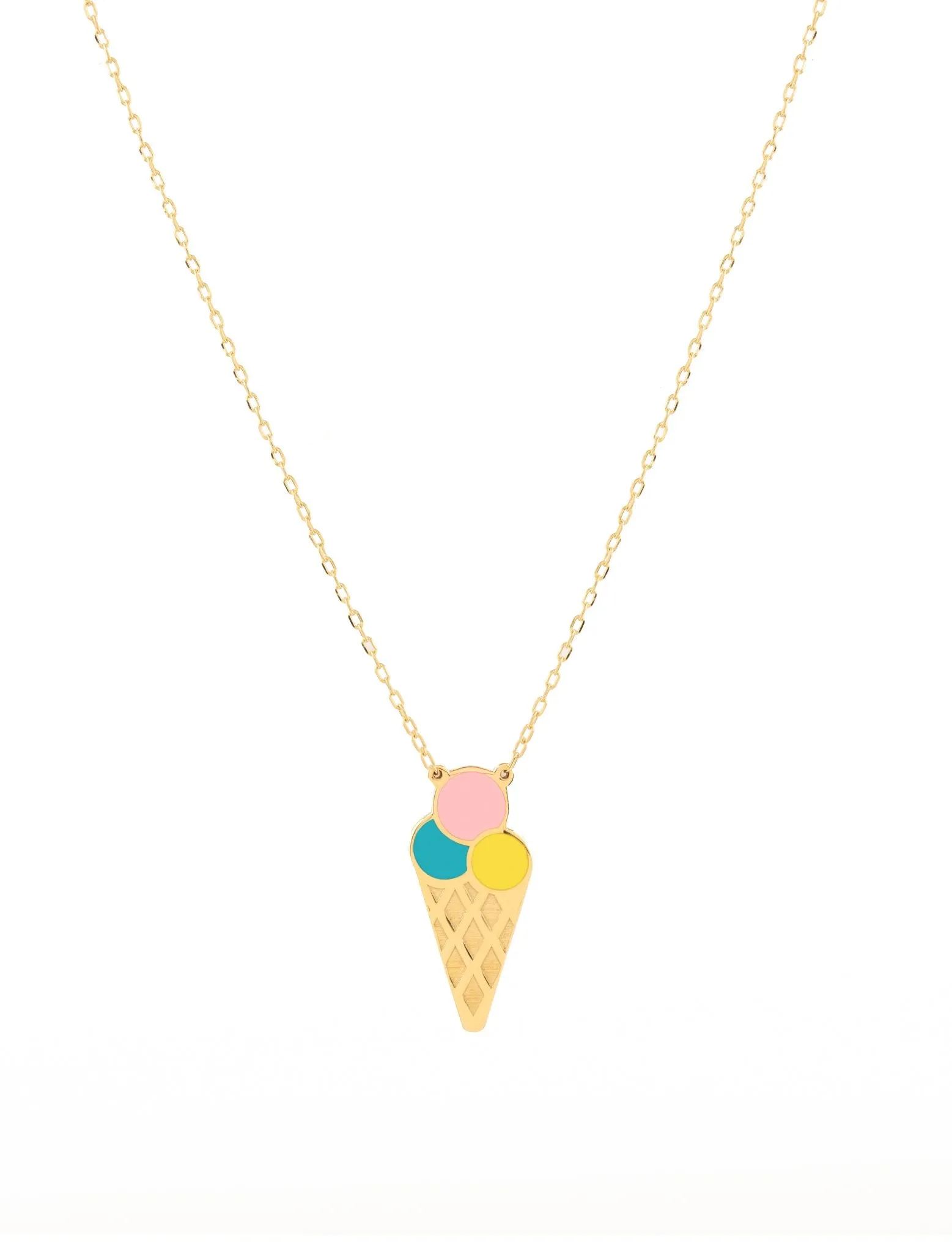 18K Gold Sweet Treat Ice Cream Necklace