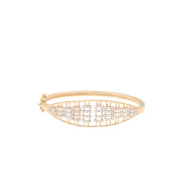 18K Rose Gold & CZ Bangle (12.2gm)