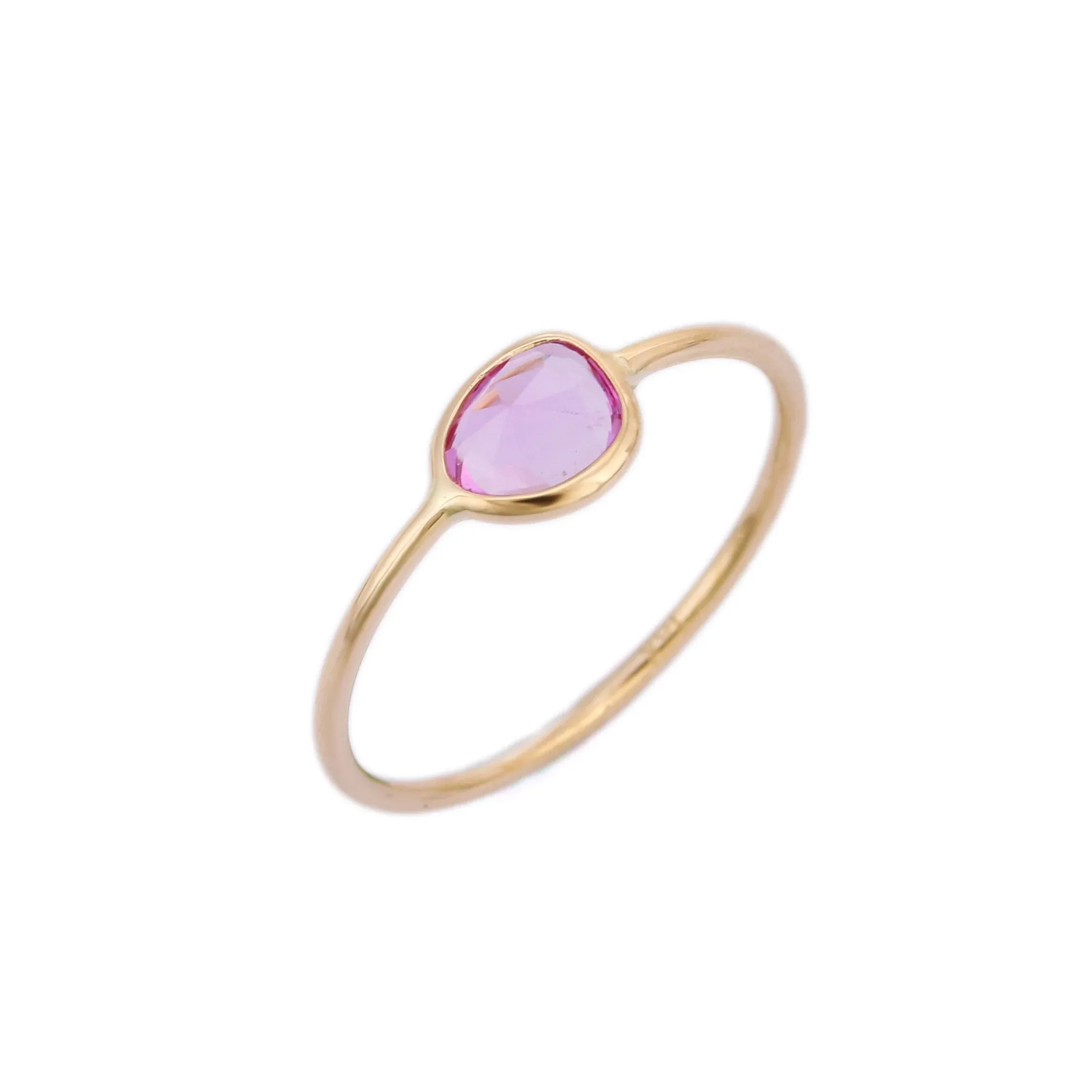 18K Yellow Gold Sapphire Ring