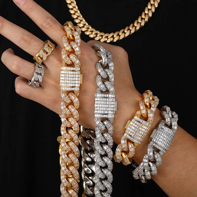 20mm Iced Out Cuban Chain/Bracelet