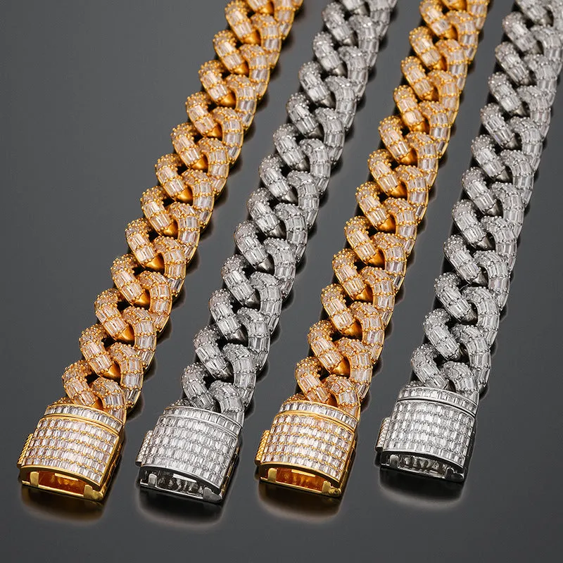 20mm Iced Out Cuban Chain/Bracelet