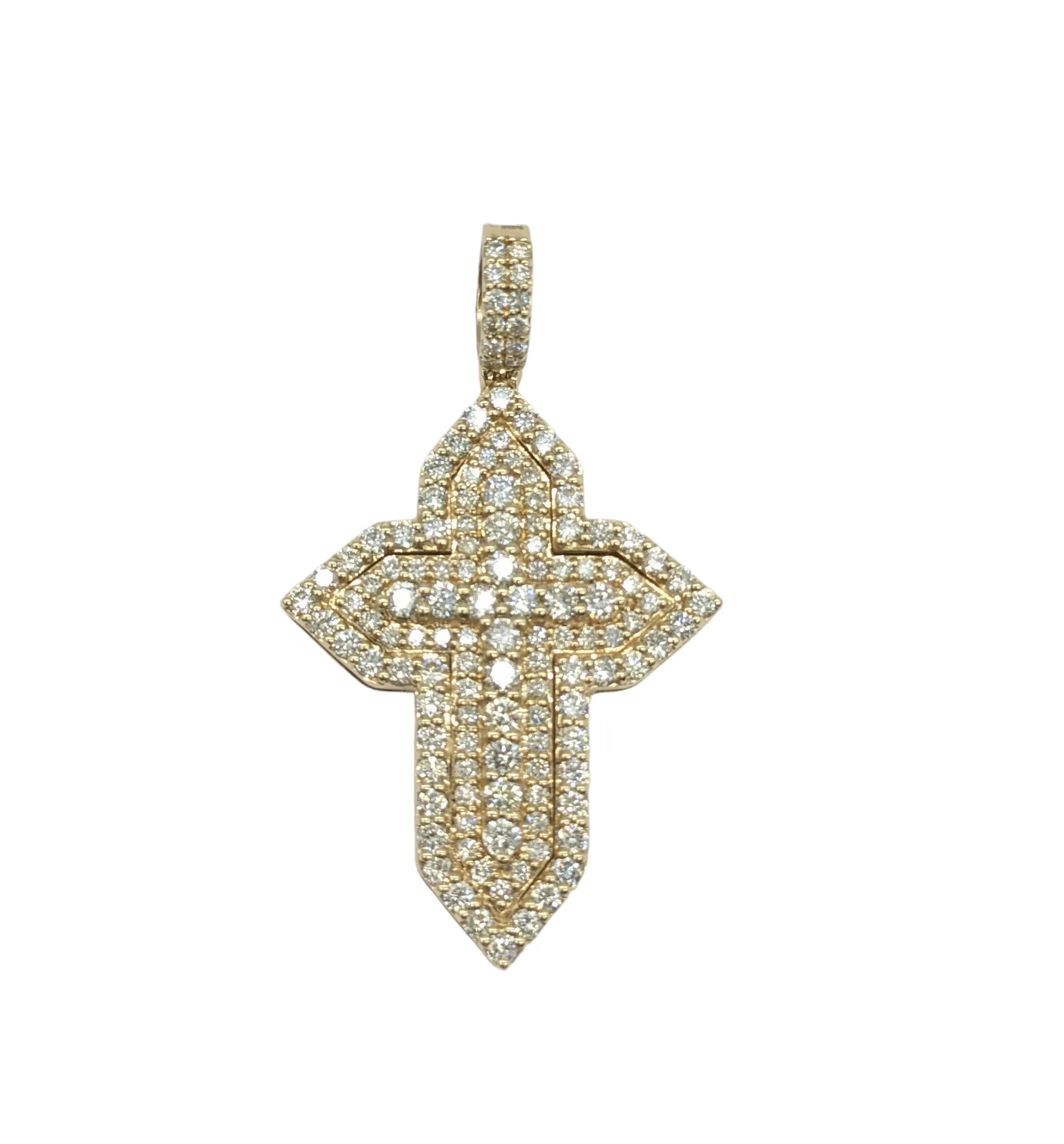 3 Carat Total Weight Diamond Cross Pendant