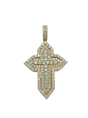 3 Carat Total Weight Diamond Cross Pendant