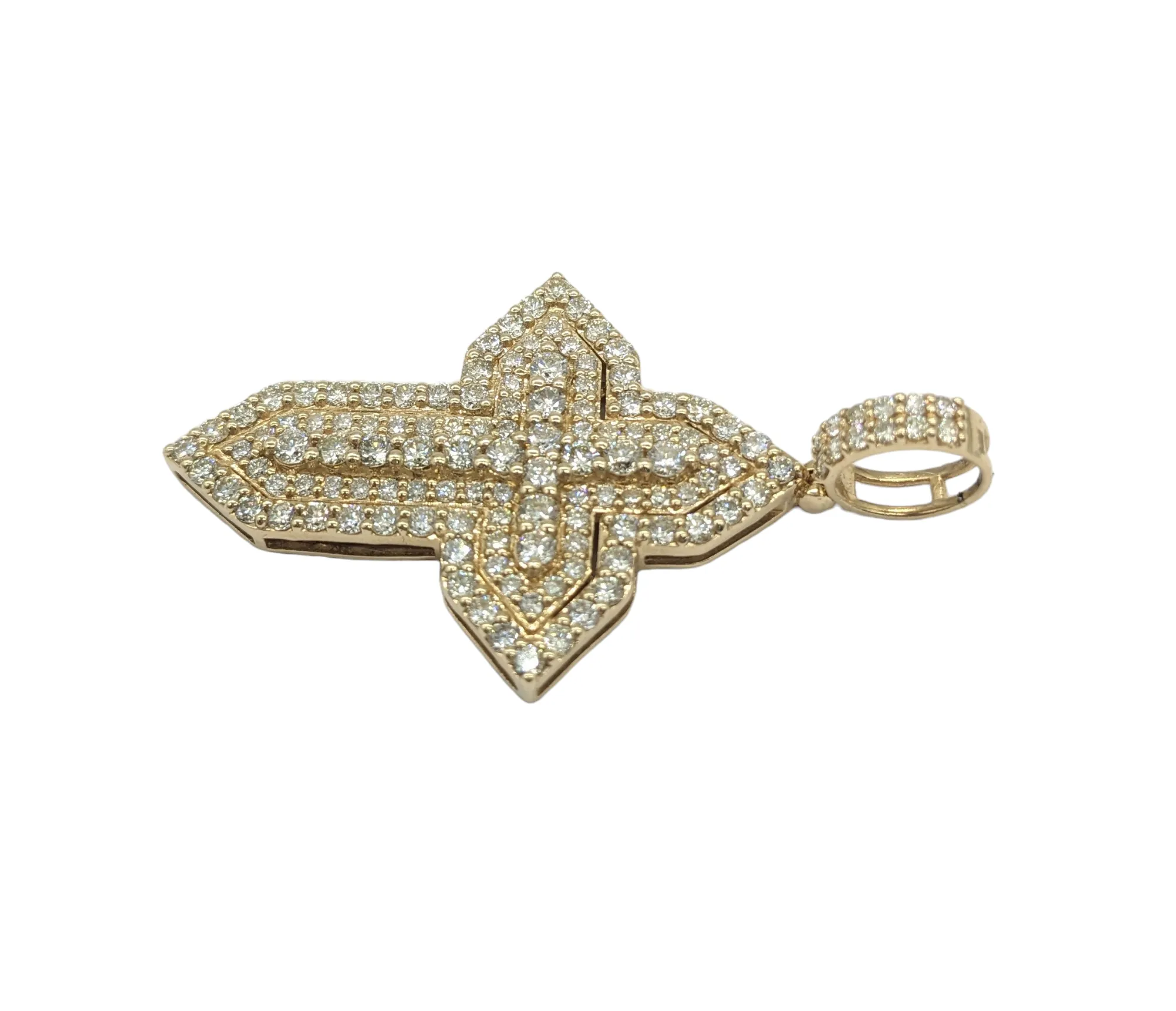 3 Carat Total Weight Diamond Cross Pendant