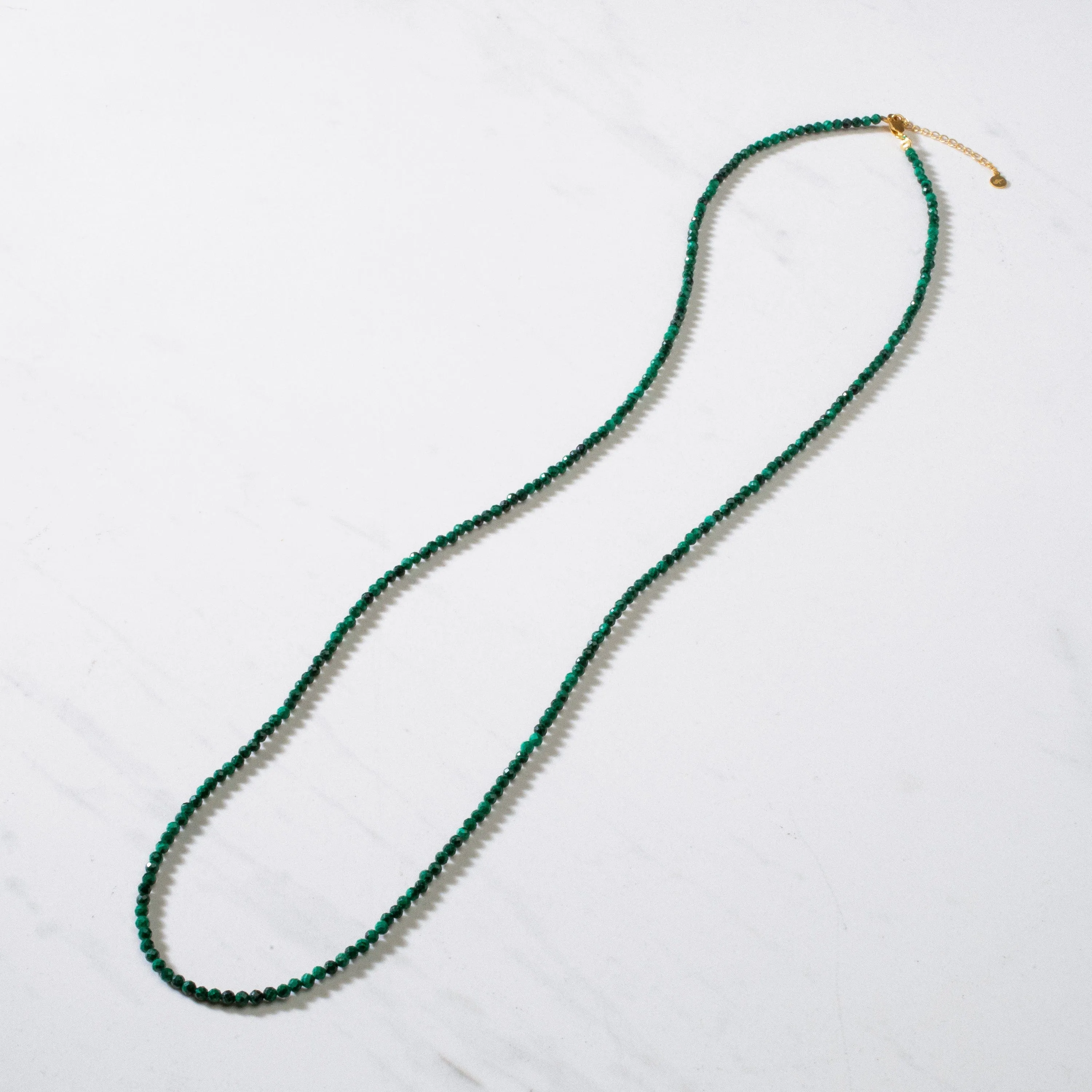 3mm Malachite Faceted 31 Necklace / Multi Wrap Bracelet