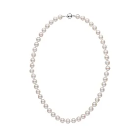 7.0-7.5 mm White Akoya 16 inch AA  Pearl Necklace