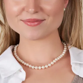 7.5-8.0 mm 16 Inch AAA White Freshwater Pearl Necklace