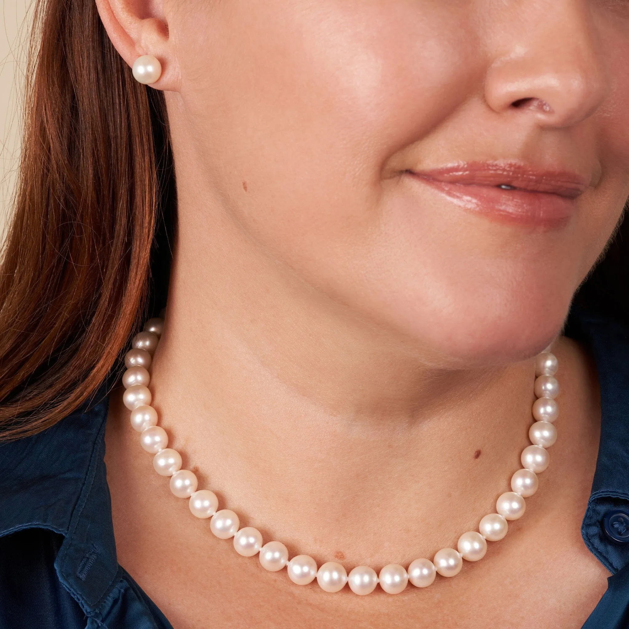 8.5-9.0 mm 16 Inch AAA White Freshwater Pearl Necklace