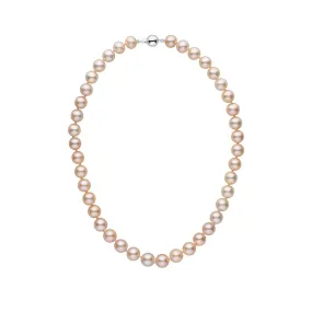 9.5-10.5 mm 16 inch AAA Pink to Peach Freshwater Pearl Necklace