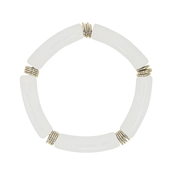 Acrylic Bamboo Stretch Bracelet