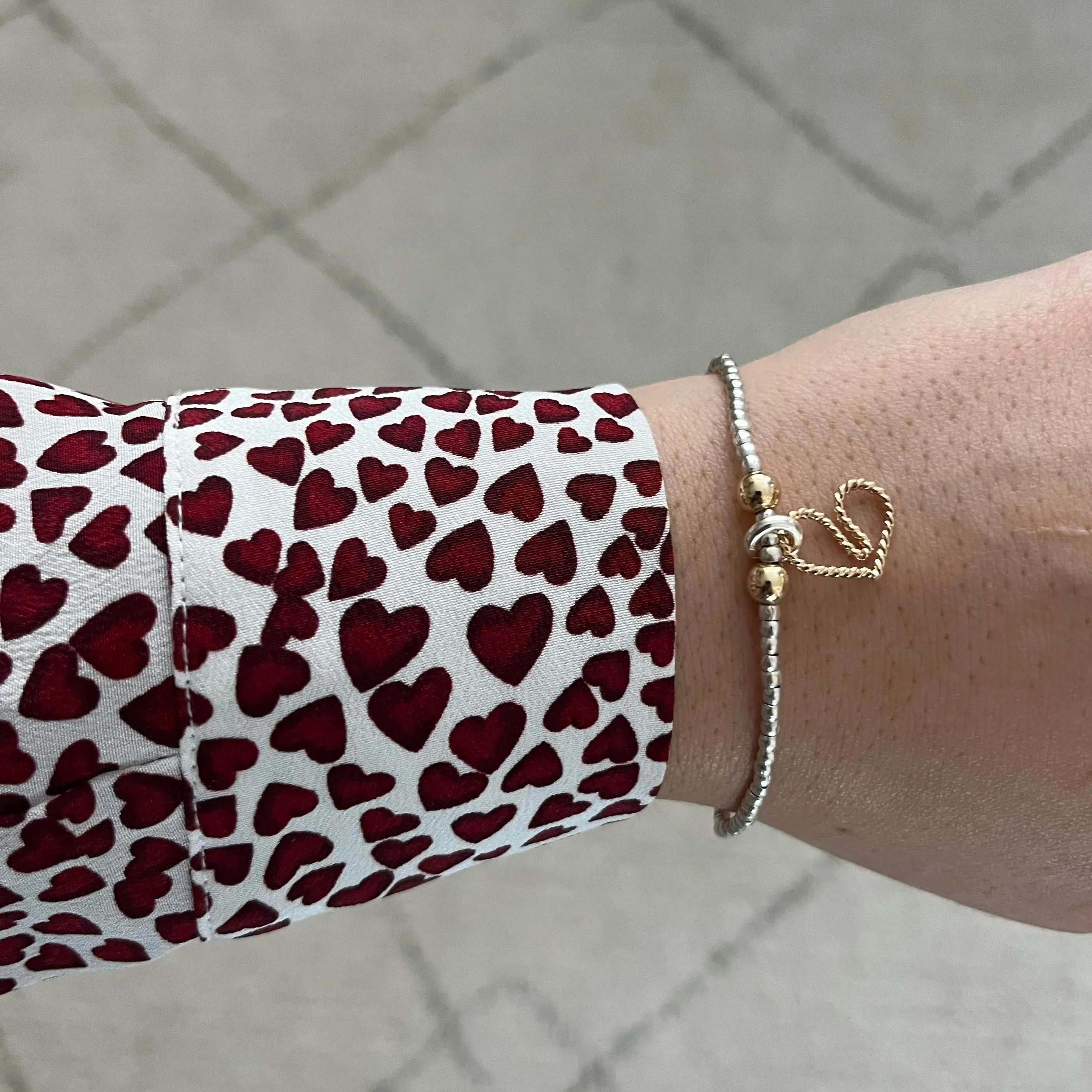 ADORE Gold Heart Stretch Bracelet