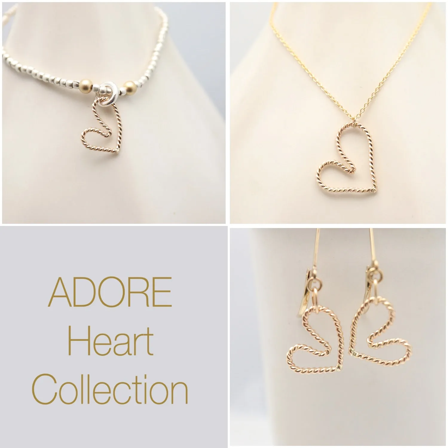 ADORE Gold Heart Stretch Bracelet