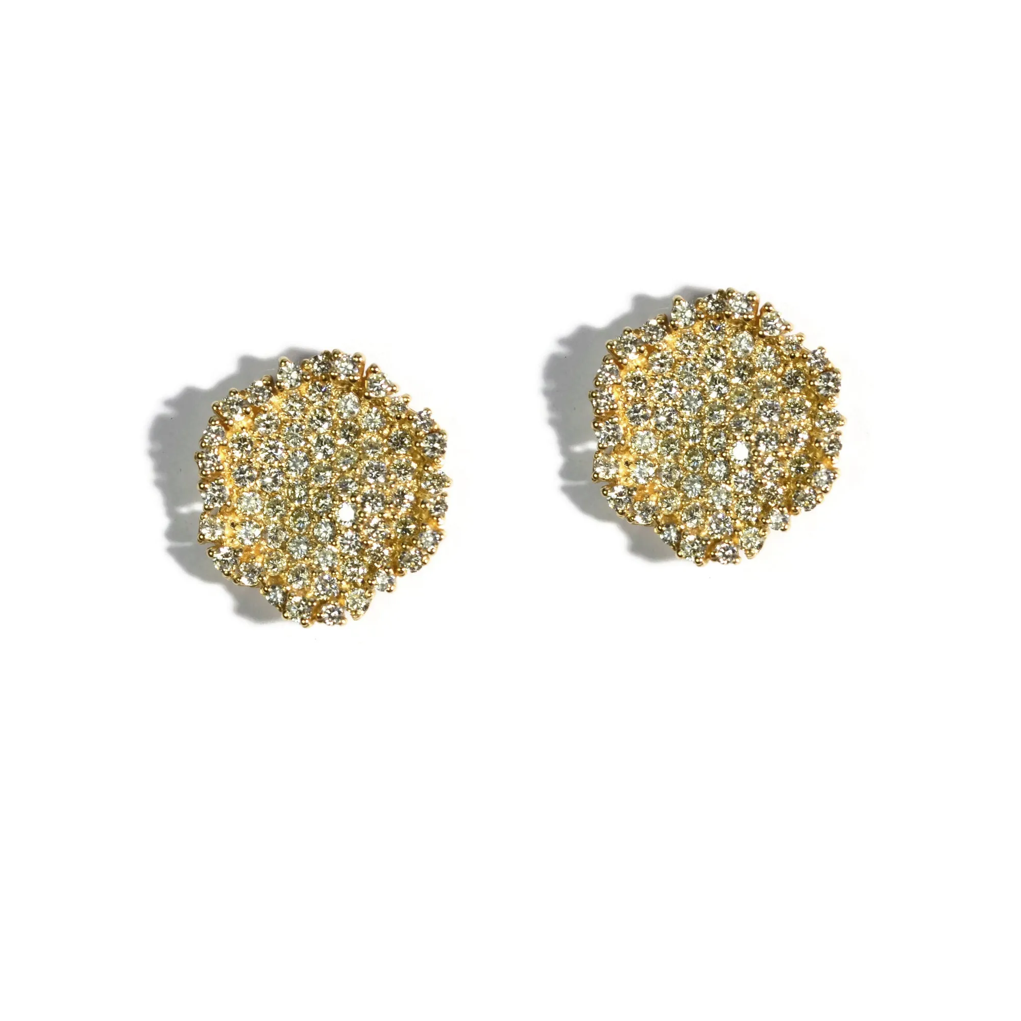 AFJ Diamond Collection - Diamond Earrings, Yellow Gold