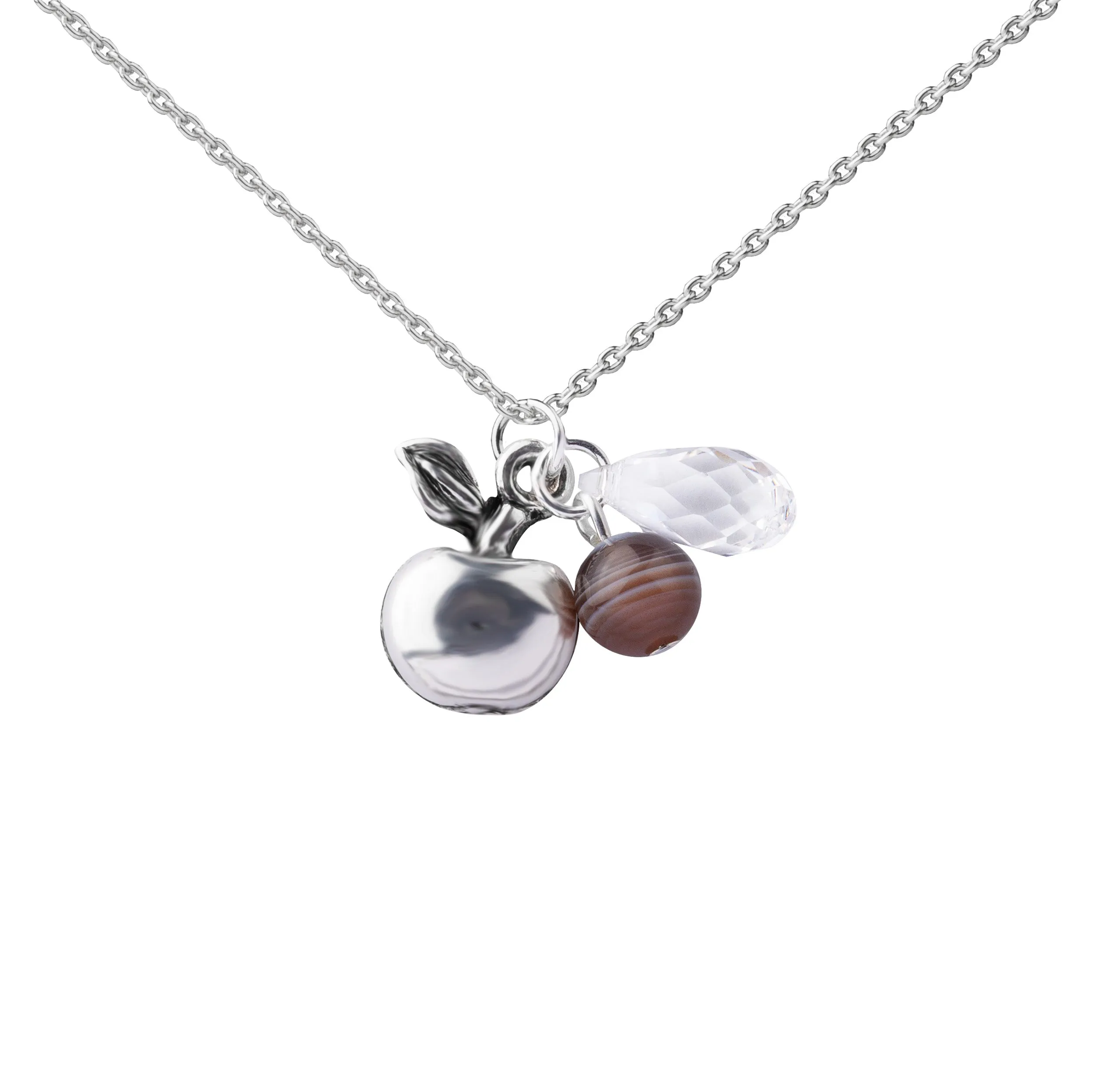 Apple | Cluster Necklace | Sterling Silver