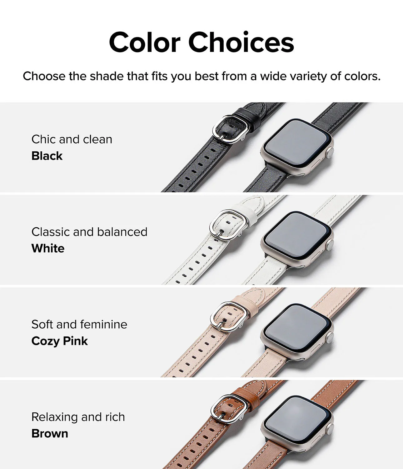 Apple Watch 41mm / 40mm / 38mm | Leather One Slim