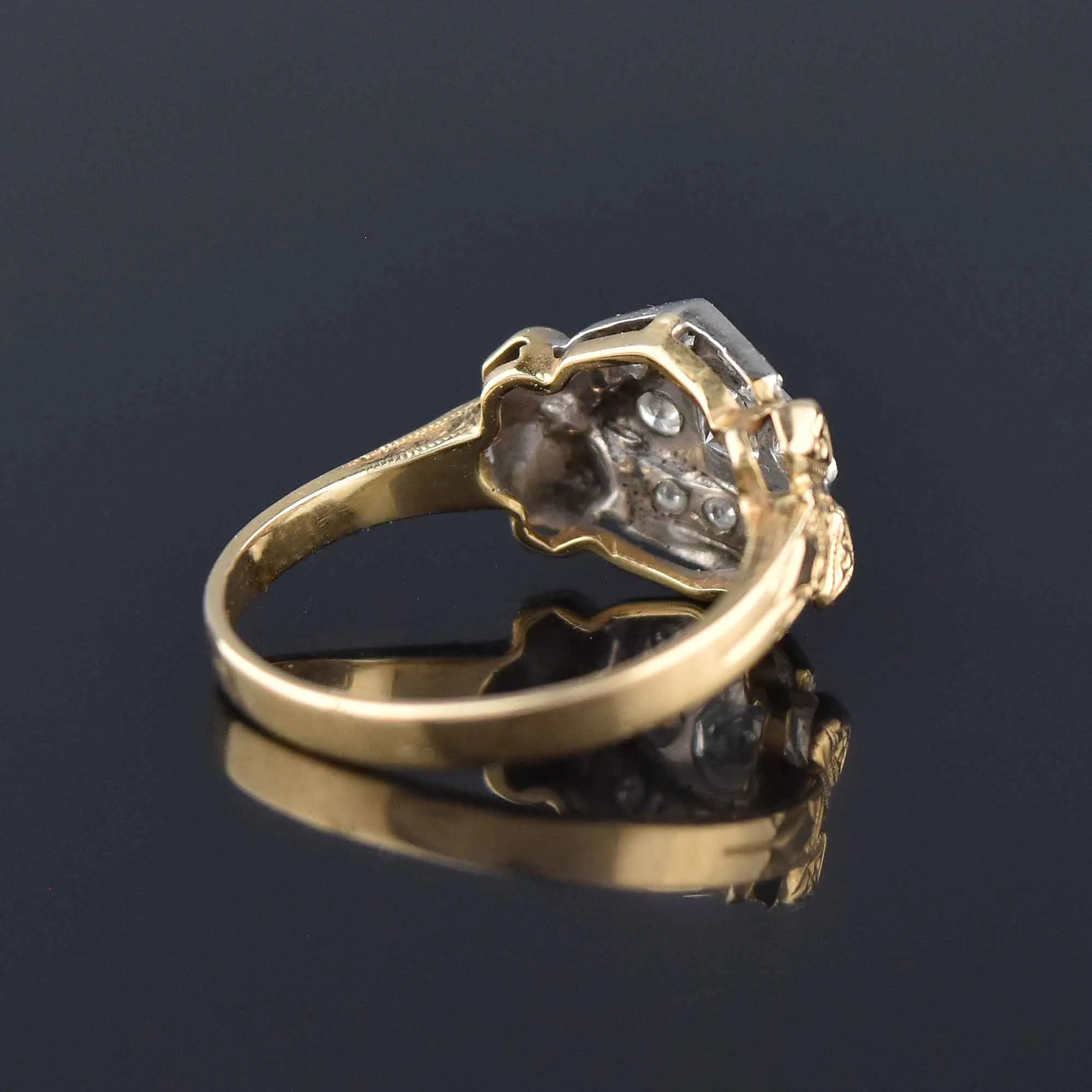 Art Deco Three Stone .45 CTW Diamond Ring