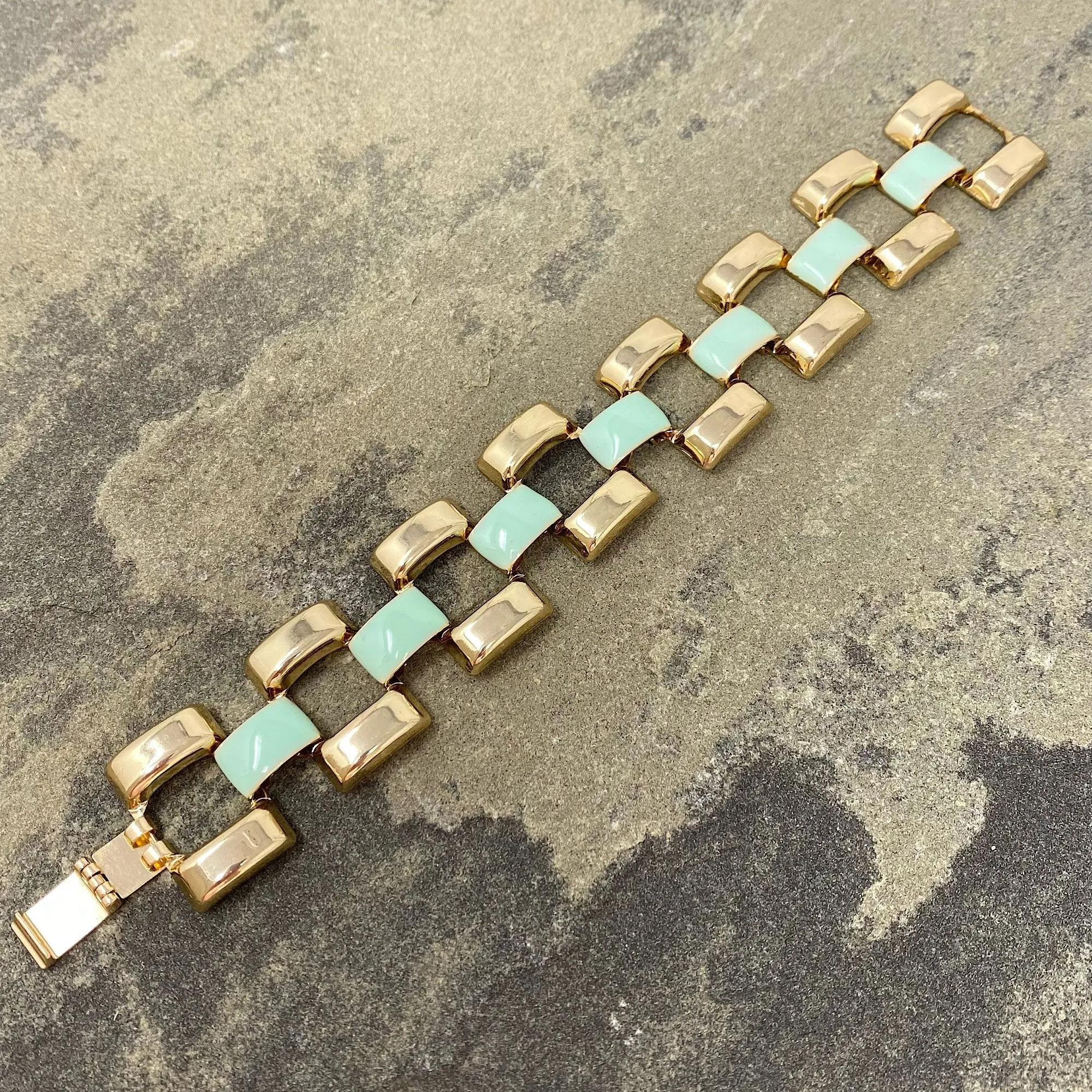 AVONLEA vintage wide gold bracelet