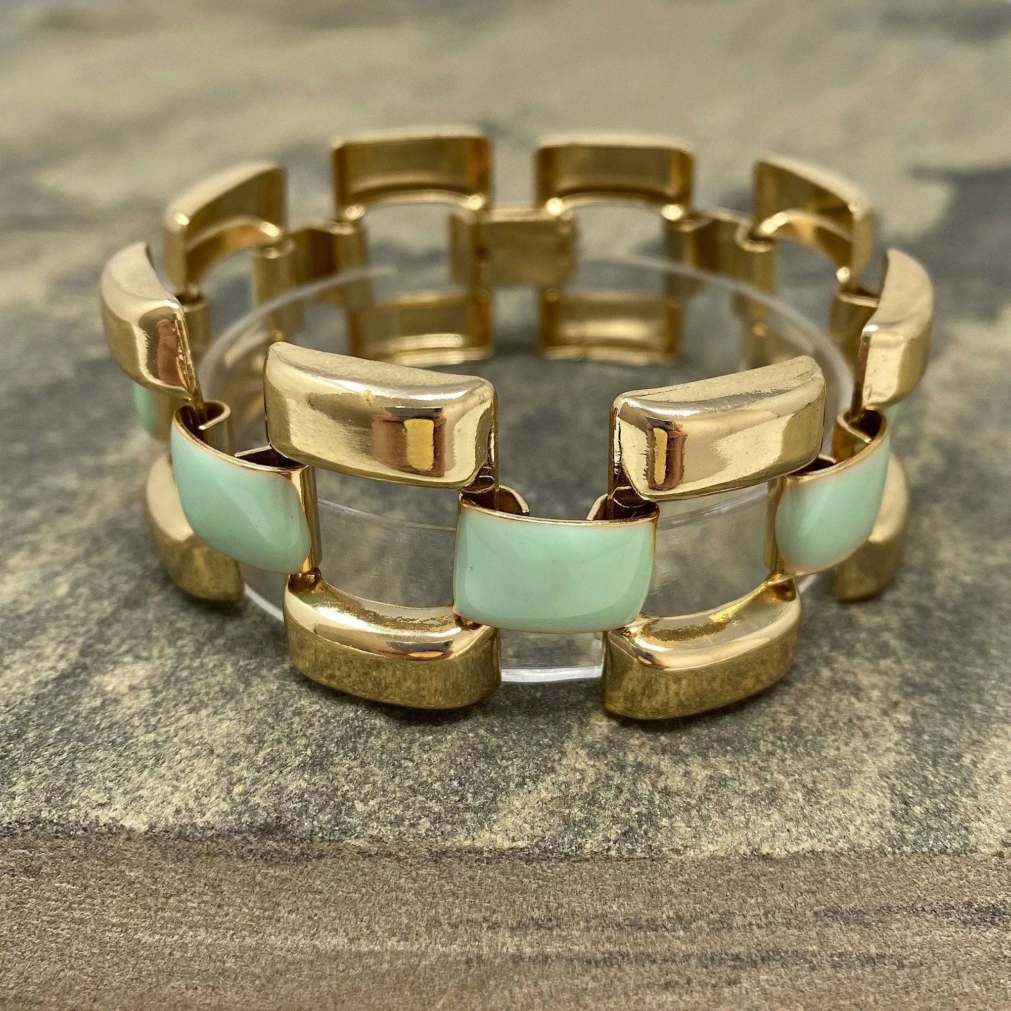 AVONLEA vintage wide gold bracelet