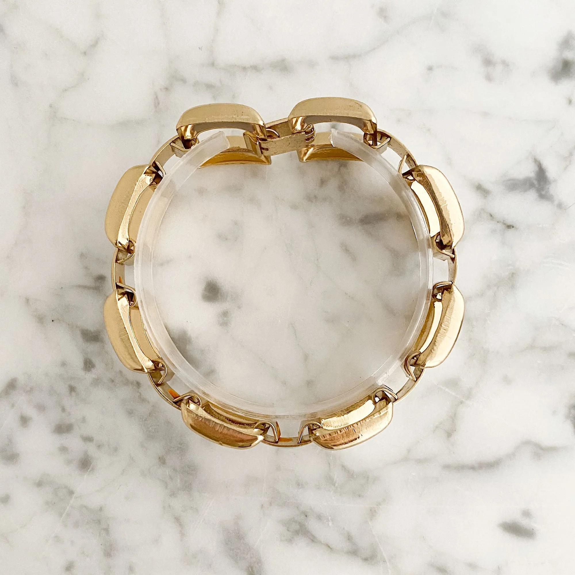 AVONLEA vintage wide gold bracelet