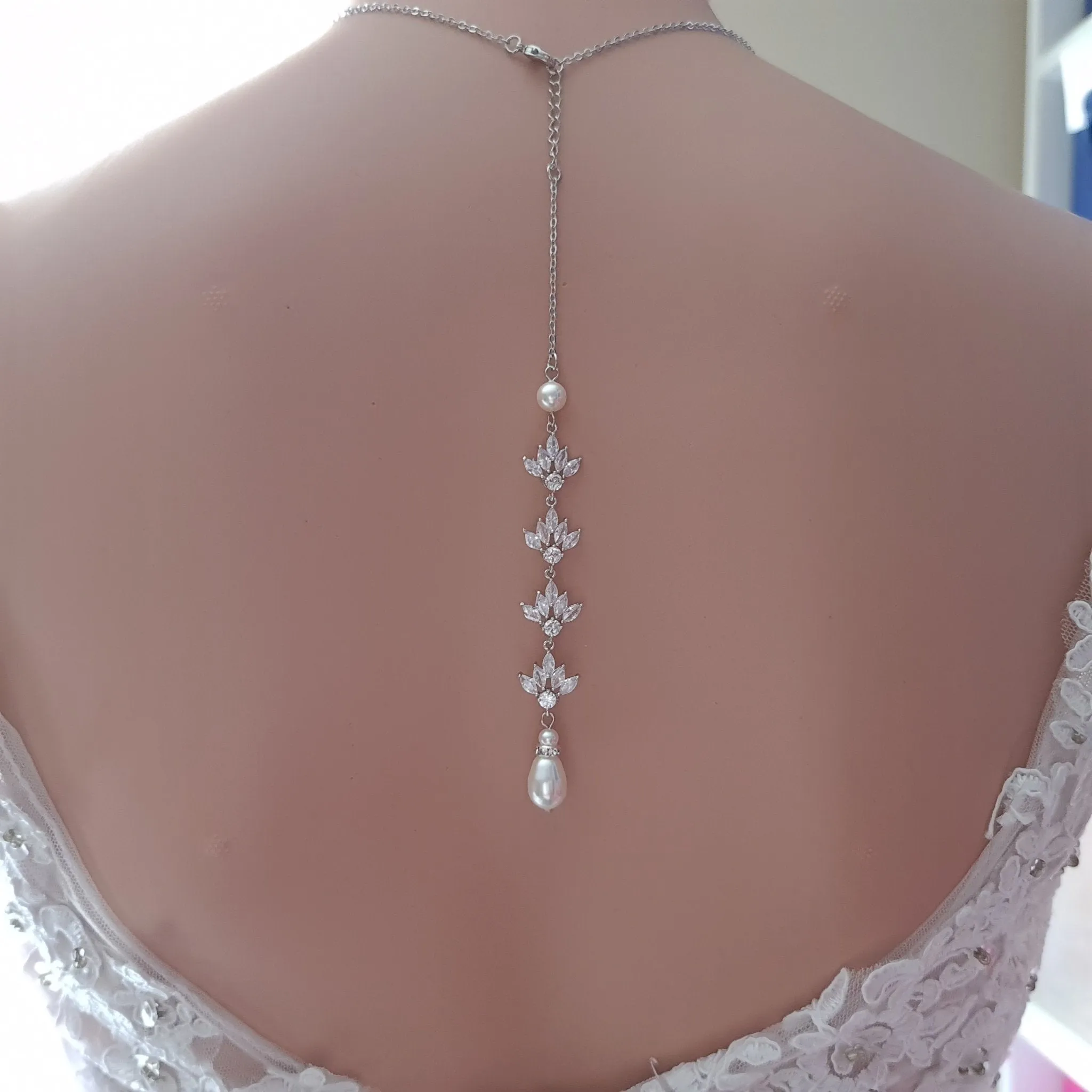 Back Jewelry for Backless Wedding Dress in Rose Gold Silver Gold-Rosa