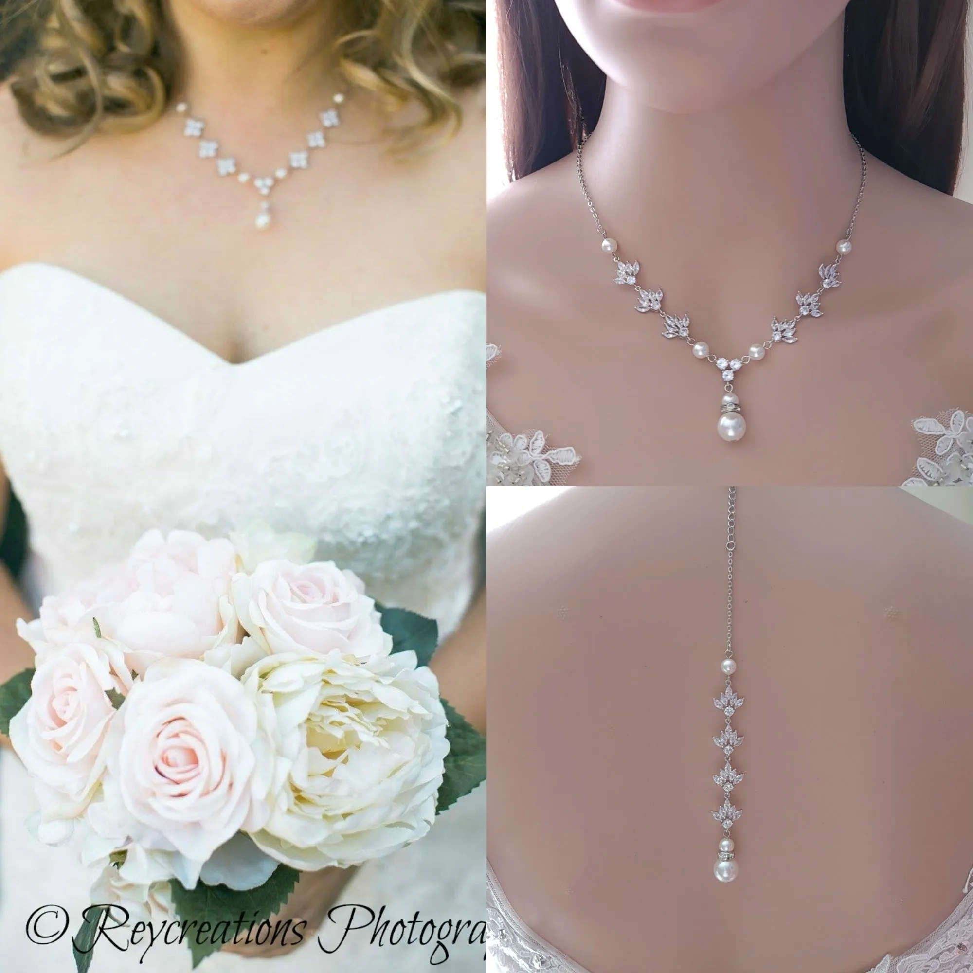 Back Jewelry for Backless Wedding Dress in Rose Gold Silver Gold-Rosa