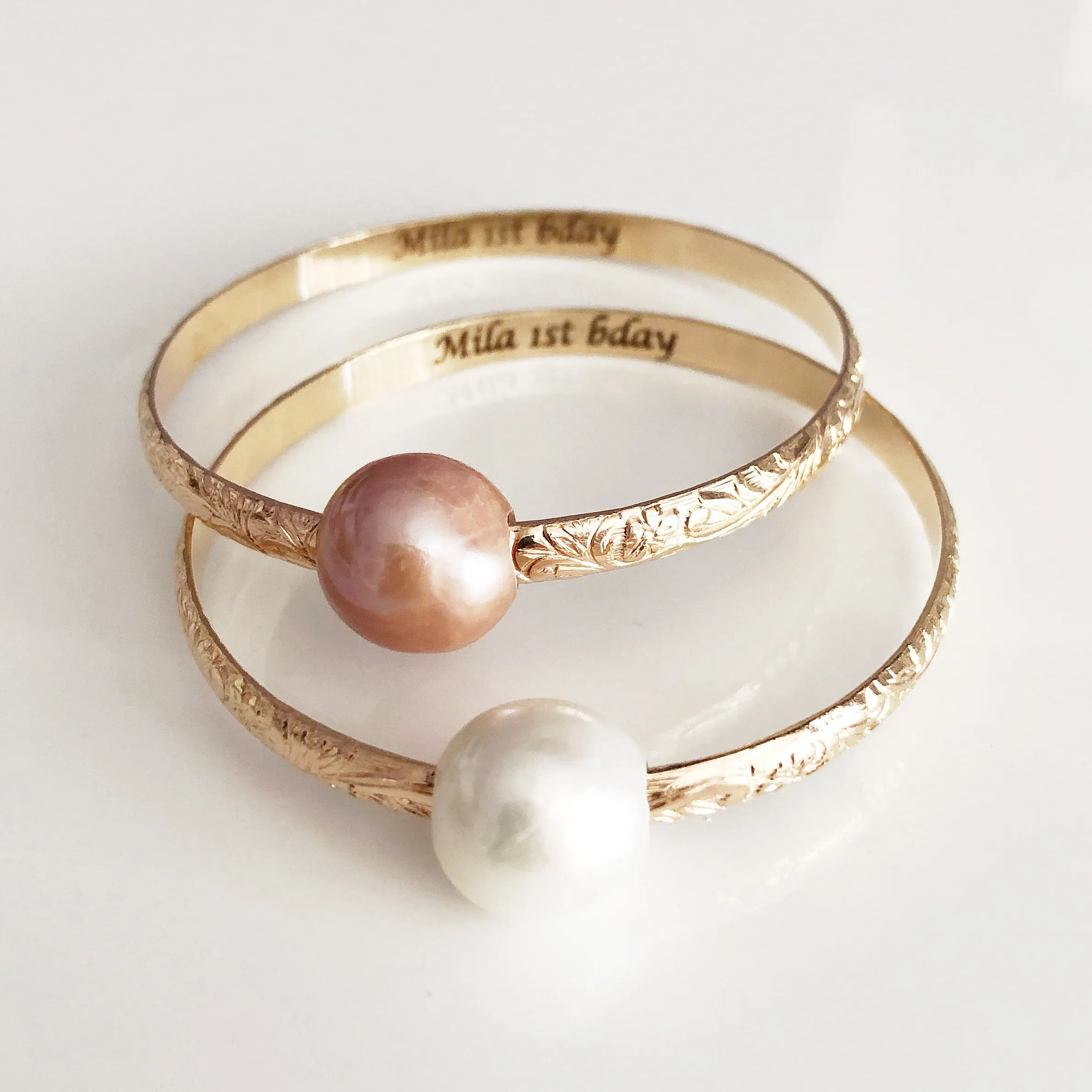 Bangle GIGI - Tahitian pearl (B312)