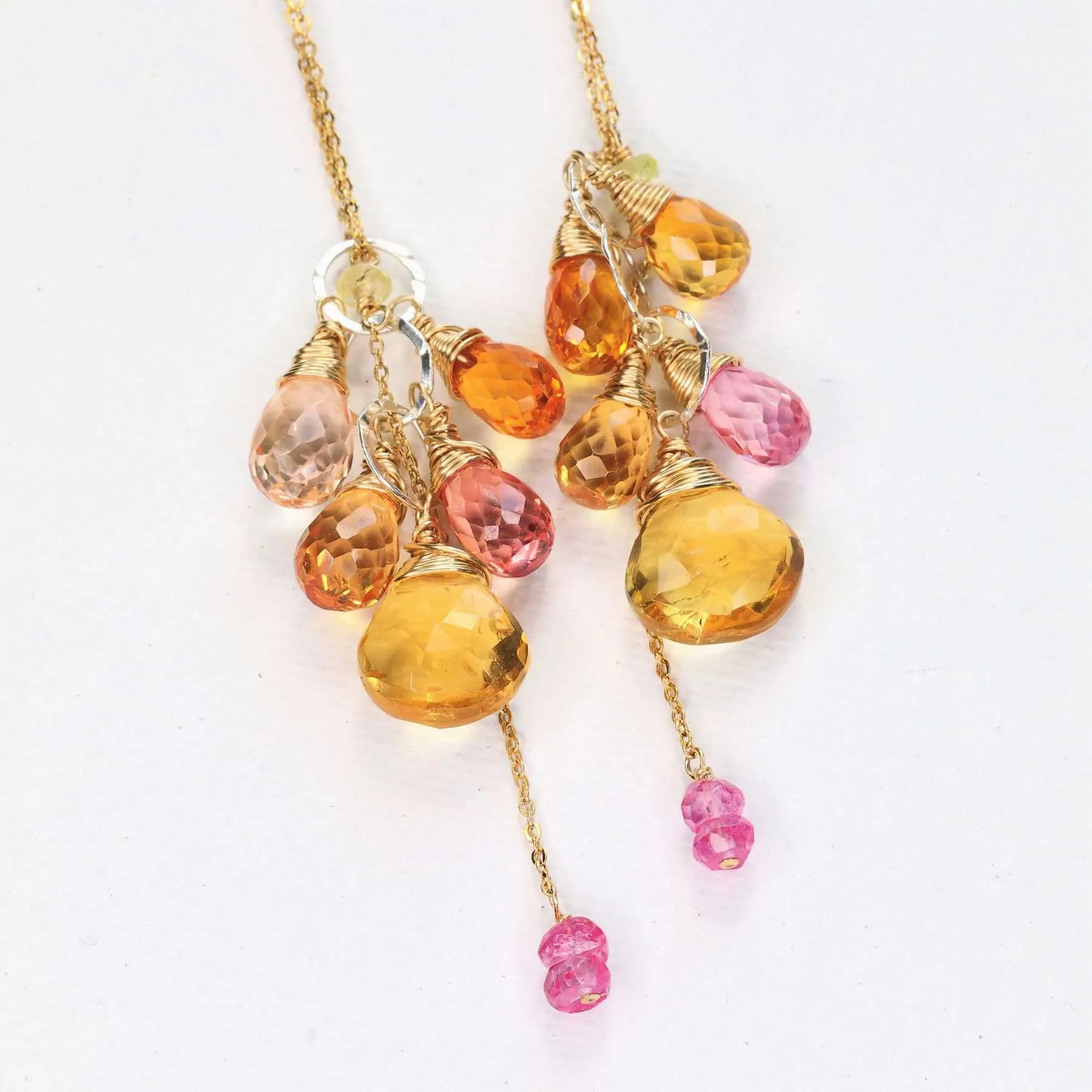 Bellini and Brunch - Padparadscha Sapphire Earrings