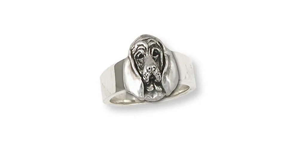 Bloodhound Ring Jewelry Sterling Silver Handmade Dog Ring BHD4-R