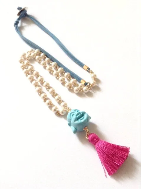 Buddha Tassel Long Necklace Lucky Jewelry