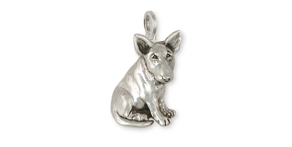 Bull Terrier Pendant Handmade Sterling Silver Dog Jewelry BU9-P