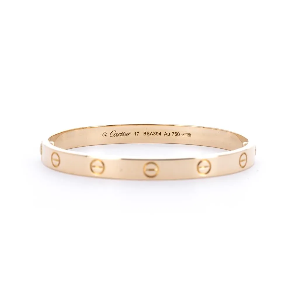 Cartier | Love Bangle, Size 17 - Yellow Gold