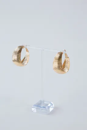 Christina Rippled Metal Hoop Earring