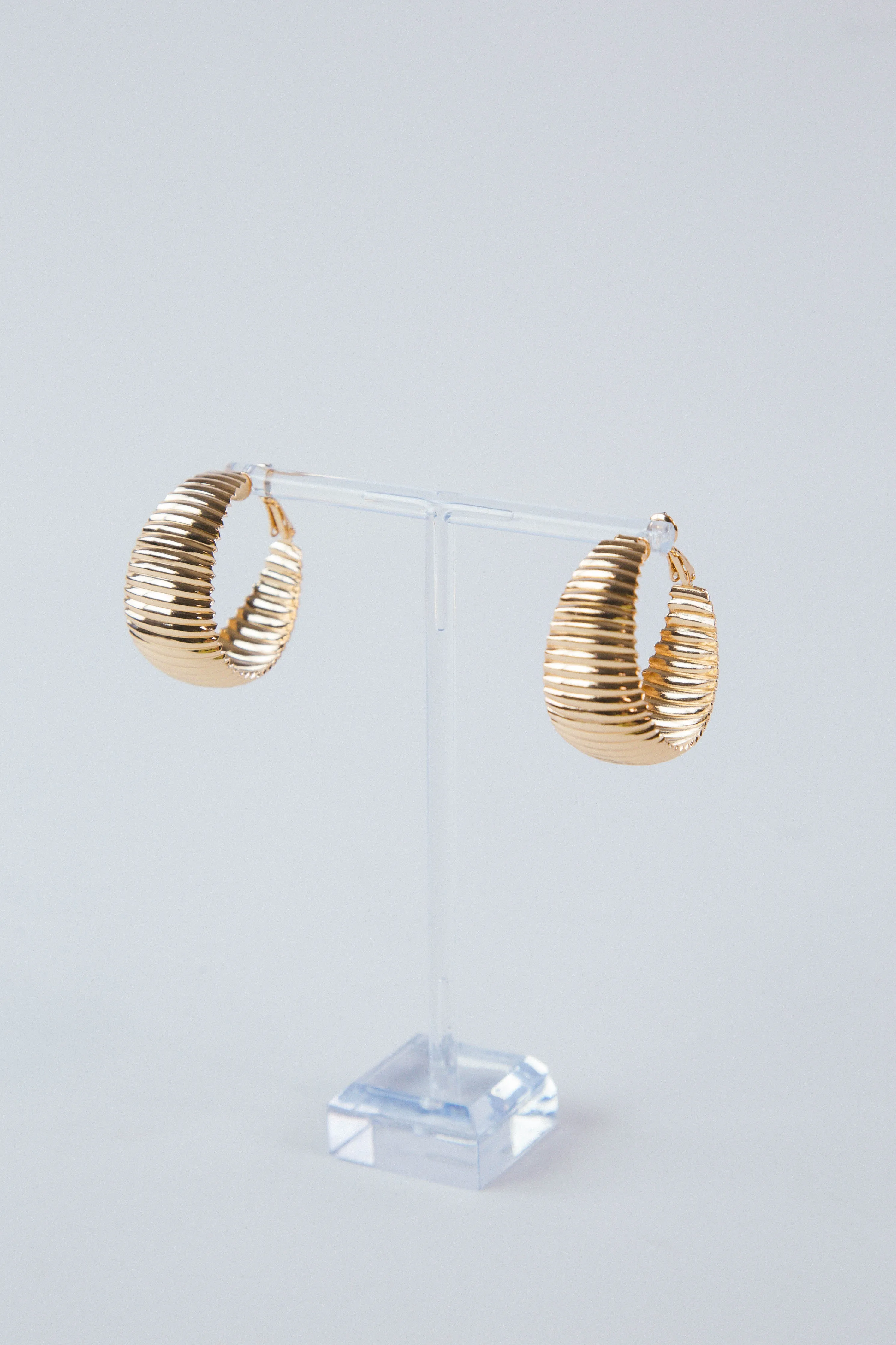 Christina Rippled Metal Hoop Earring