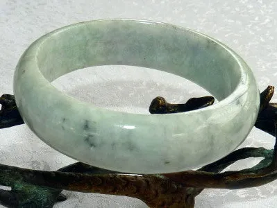 Classic Traditional Burmese Jadeite Old Mine Bangle Bracelet Grade A 60mm (BB2926)