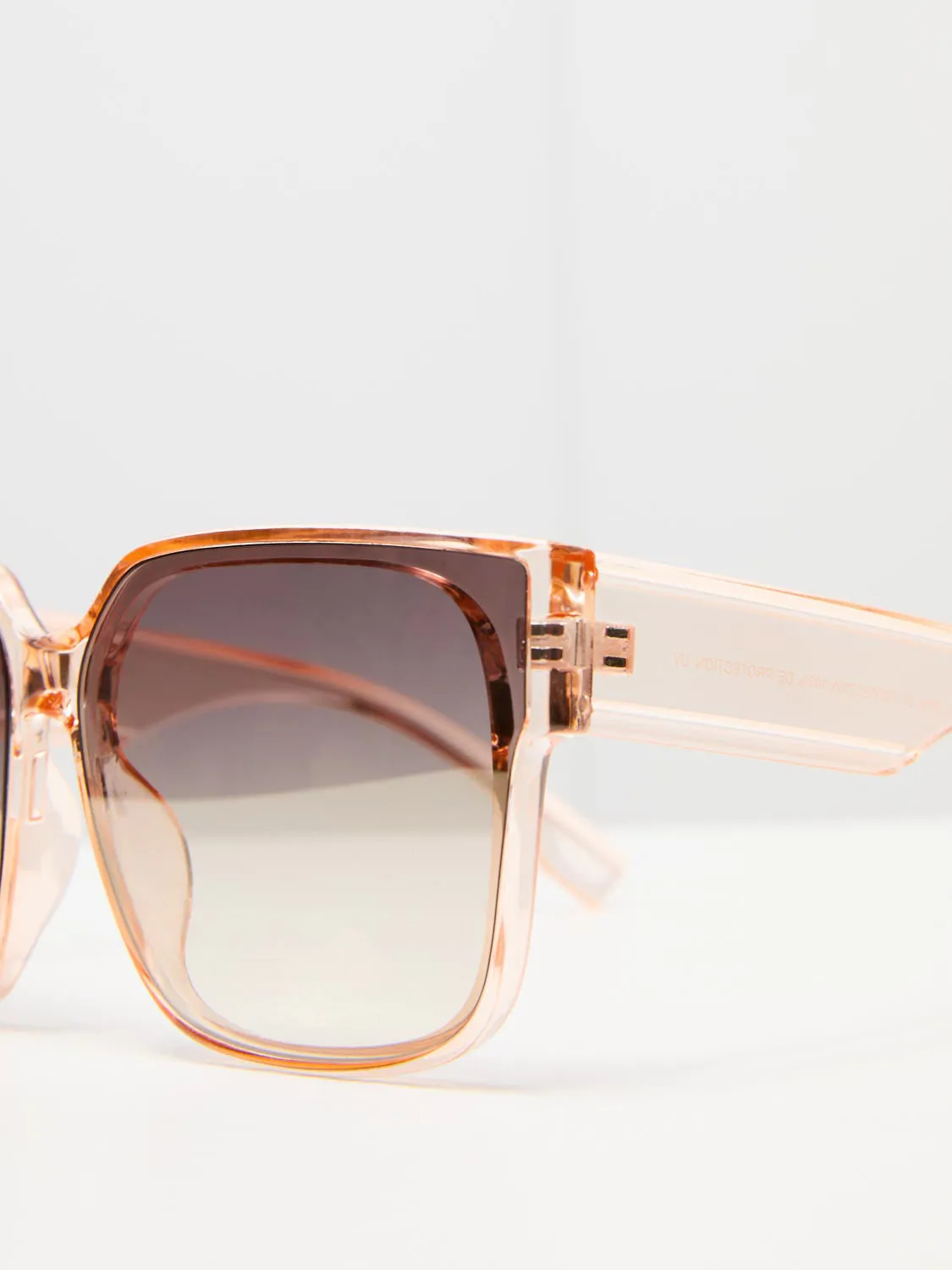 Clear Square Oversized Sunglasses