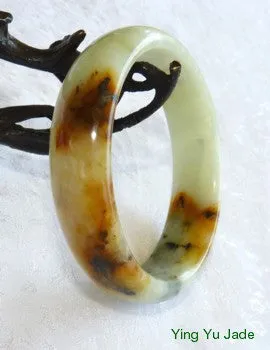 Colors of Earth Chinese River Jade Bangle Bracelet 60mm (NJ2382)