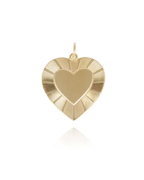 14K Gold Heart Pendant Necklace | Constellation Design